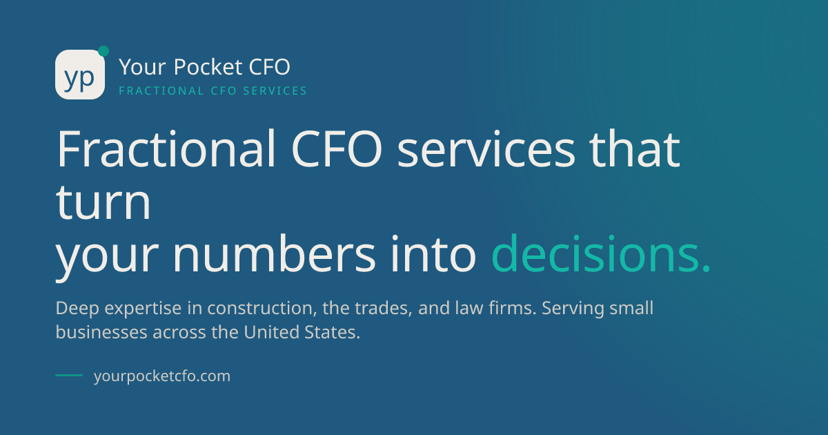 Your Pocket CFO: Fractional CFO Services for Construction, Trades & Law ...